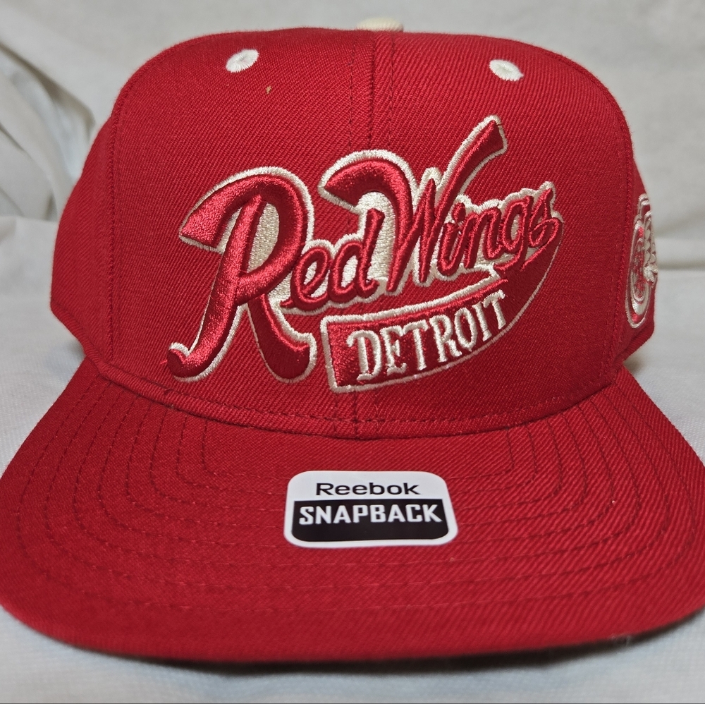 Detroit Red Wings Hat Adult Adjustable Reebok NHL Wool Snapback Cap Hockey